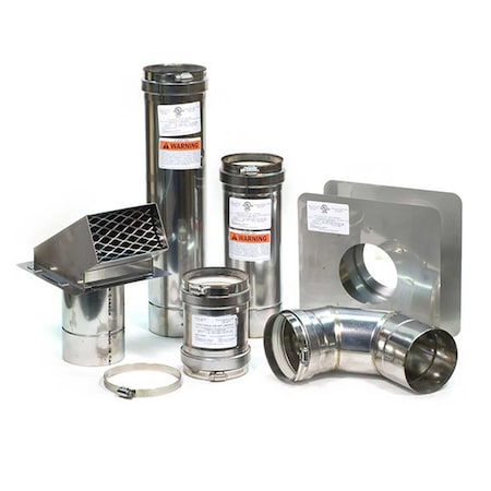 Eccotemp 4" Horizontal Vent Kit w/ Backflow Preventer V4HVK 